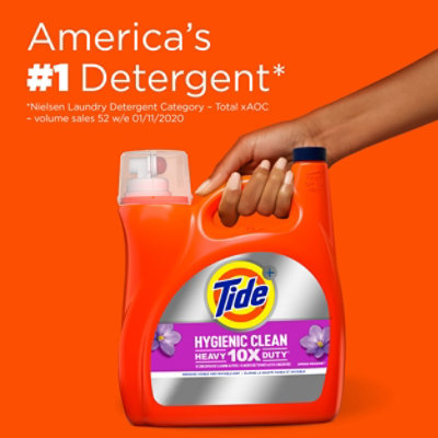 Tide He Heavy Duty Liquid Detergent Hygienic Clean Spring Meadow - 132 Fl. Oz. - Image 3