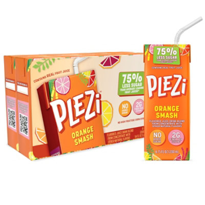 Plezi Kids Hydration Orange Smash Flavored Drink - 8 - 6.75 Oz - Image 1