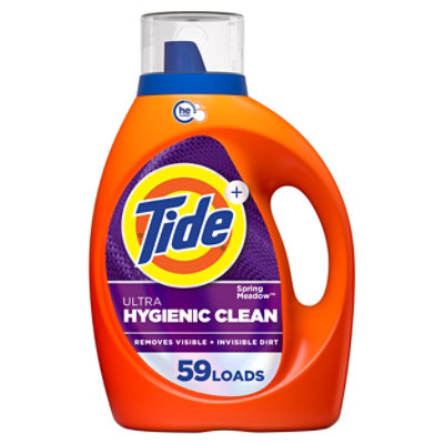 Tide He Heavy Duty Liquid Detergent Hygienic Clean Spring Meadow - 84 Fl. Oz. - Image 1