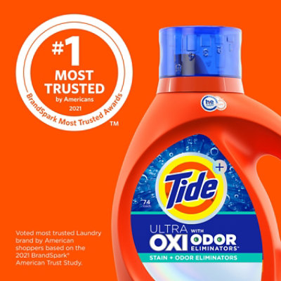 Tide He Plus Ultra Oxi With Odor Eliminators Liquid Detergent - 84 Fl. Oz. - Image 5