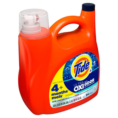 Tide He Plus Ultra Oxi With Odor Eliminators Liquid Detergent Original - 132 Fl. Oz. - Image 8