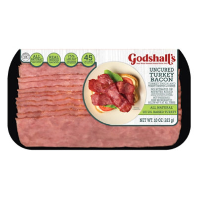 Godshalls Uncured Turkey Bacon -16-10 Oz