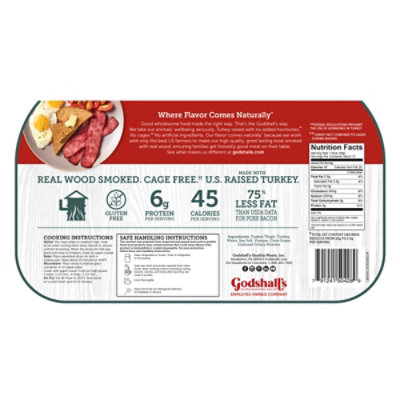 Godshalls Uncured Turkey Bacon -16-10 Oz - Image 5