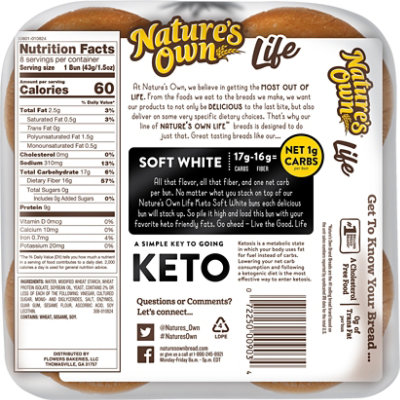 Natures Own Keto Life Burger Buns - 8-16 Oz - Image 7