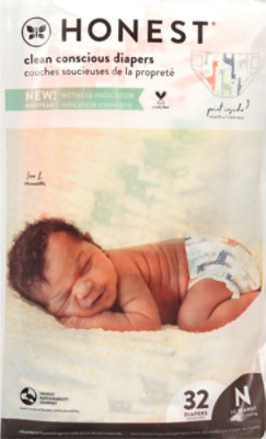 The Honest Co Diapers Multi Giraffe - 32 Count - Image 1