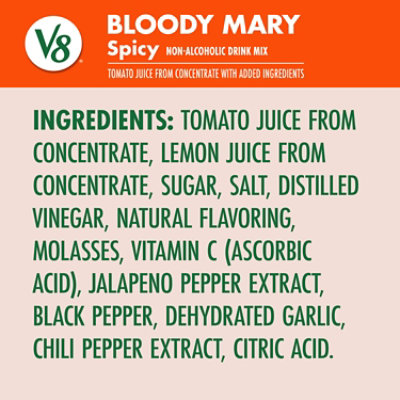 V8 100% Vegetable Juice Bloody Mary Spicy Mix - 6-8 Fl. Oz. - Image 5