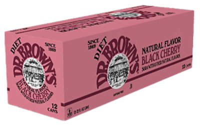 Dr Browns Black Cherry Diet - 12-12 Fl. Oz. - Image 1