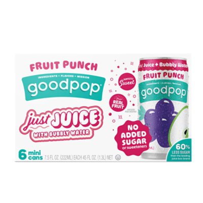 Goodpops Sparkling Water Fruit Punch - 6-7.5 Fl. Oz. - Image 1