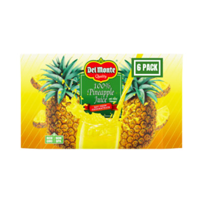 Del Monte 100 Percent Pineapple Juice Can - 6-6 Fl. Oz. - Image 1