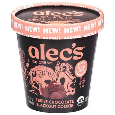 Alecs Ice Cream Chocolate Blackout Cookie - 14 Fl. Oz. - safeway