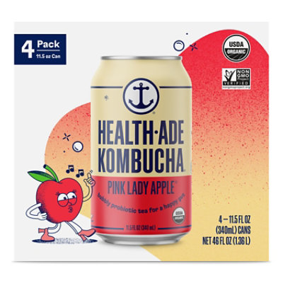 Health Ade Pink Lady Apple Kombucha 4-11.5 Fl. Oz. - Image 5