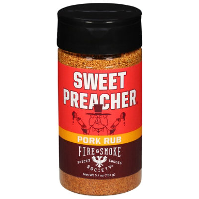 Fire And Smoke Bbq Rub Sweet Preacher 5.4 Oz