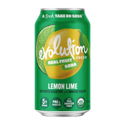 Evolution Fresh Organic Lemon Lime Soda - 12 Fl. Oz. - Image 1