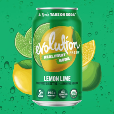 Evolution Fresh Organic Lemon Lime Soda - 12 Fl. Oz. - Image 2