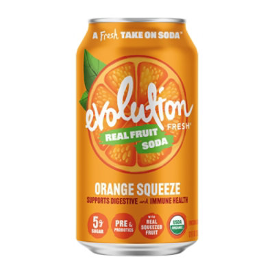 Evolution Fresh Organic Orange Squeeze Soda - 12 Fl. Oz. - Image 1