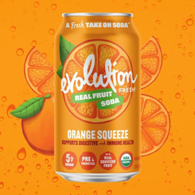 Evolution Fresh Organic Orange Squeeze Soda - 12 Fl. Oz. - Image 2