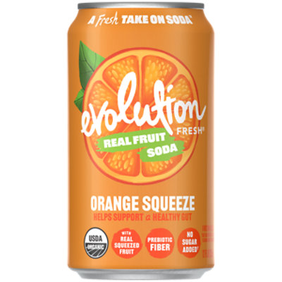 Evolution Fresh Organic Orange Squeeze Soda - 12 Fl. Oz. - Image 1