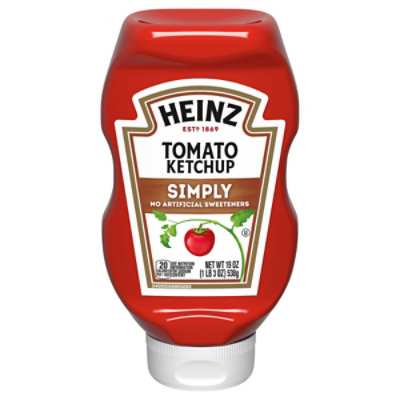 Heinz Simply Tomato Ketchup with No Artificial Sweeteners - 19 Oz - Image 1