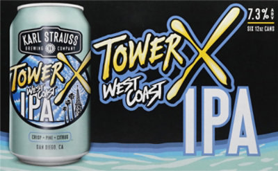 Karl Strauss Tower X West Coast Ipa 6 Pack In Cans - 12 Fl. Oz. - Image 4