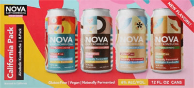 Nova Easy Kombucha California Variety Pack 8 Pack In Cans - 12 Fl. Oz. - Image 6