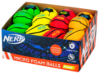 Franklin Sports NERF Micro Foam Ball Colors May Vary 1 Count - Each - Image 1