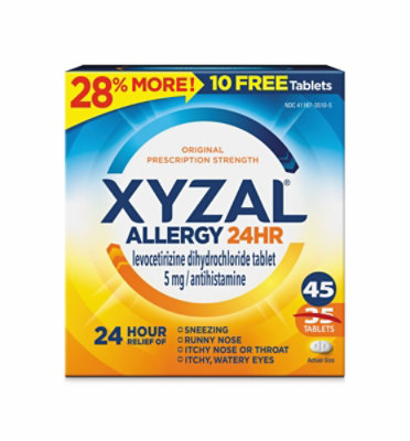 Xyzal 24 HR Allergy Relief Tablets - 45 Count - Image 1