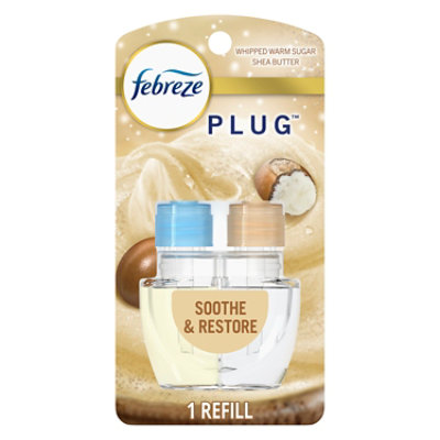 Febreze Plug Scented Oil Refill Soothe & Restore Whipped Warm Sugar & Shea Butter - .87 Fl. Oz. - Image 1