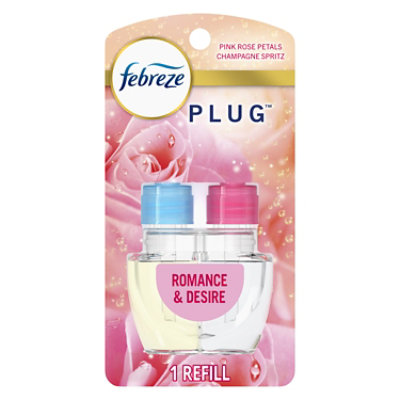 Febreze Plug Scented Oil Refill Romance & Desire, Pink Rose Petals & Champagne Spritz - .87 Fl. Oz. - Image 1