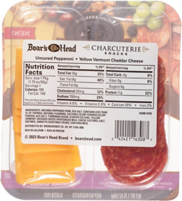 Boars Head Uncured Pepperoni Vermont Cheddar Snack Tray - 1.75 Oz. - Image 6