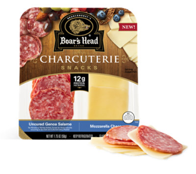 Boars Head Uncured Genoa Salami & Mozzarella Snack Tray - 1.75 Oz. - Image 5