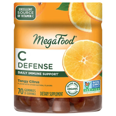 Megafood C Defense Gummies Tangy Citrus - 70 Count - Image 3