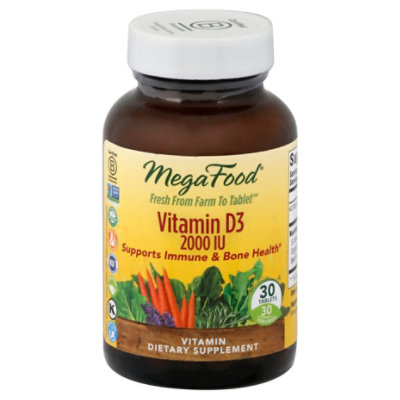Megafood D3 2000 Iu Vitamins - 30 Count - Image 1