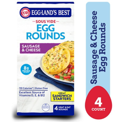 Eggland's Best Frozen Sausage and Cheese Egg rounds - 4 count - Image 1