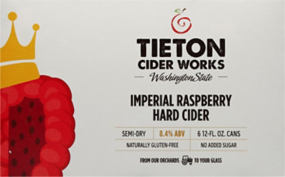 Tieton Imperial Raspberry Hard Cider In Cans 6-12 Fl. Oz. - Image 5