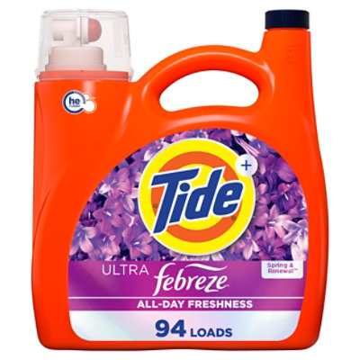 Tide Plus Febreze Spring & Renewal Liquid Detergent - 132 Fl. Oz. - Image 1