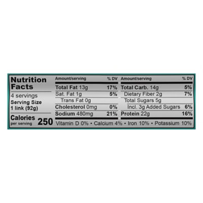Tofurky Sausage Mango Chipotle Vegetarian  -13 Oz - Image 4