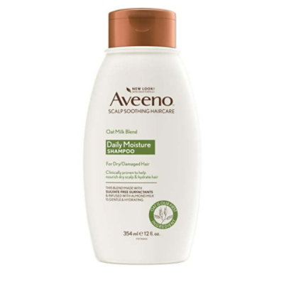 Aveeno Oat Milk Blend Moisturizing Shampoo, Ultra-Hydrating, For Dry, Damaged Hair, 12 Fl Oz - Image 1