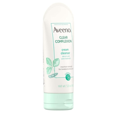 Aveeno Active Naturals Clear Complexion Cream Cleanser, 5 Oz - Image 2