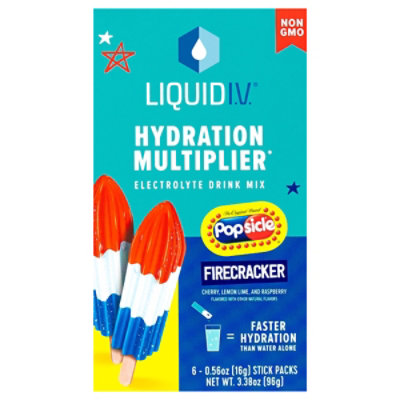Liquid I.V. Hydration Multiplier Popsicle Firecracker Electrolyte Powder Drink Mix - 6 Count - Image 3