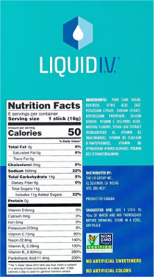 Liquid I.V. Hydration Multiplier Popsicle Firecracker Electrolyte Powder Drink Mix - 6 Count - Image 6