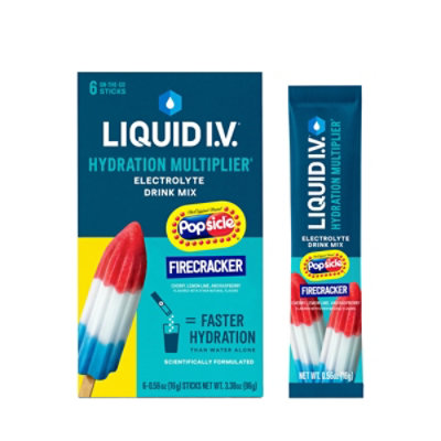 Liquid I.V. Hydration Multiplier Popsicle Firecracker Electrolyte Powder Drink Mix - 6 Count - Image 3