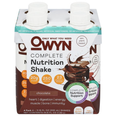 Owyn Meal Replacement Shake Chocolate 4pk - 4-11.15FZ - Image 1