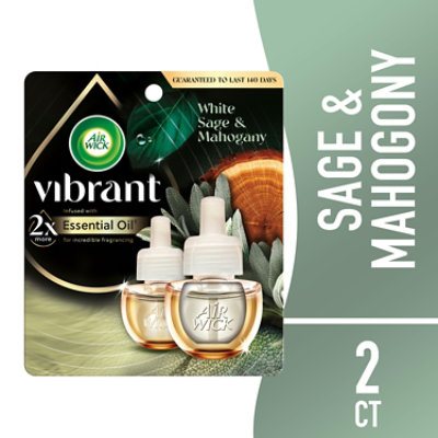 Air Wick Vibrant Plug-in Scented Oil Refills, White Sage & Mahogany - 2-.67 Fl. Oz. - 2-.67 FZ - Image 2