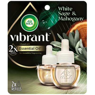 Air Wick Vibrant Plug-in Scented Oil Refills, White Sage & Mahogany - 2-.67 Fl. Oz. - Image 2