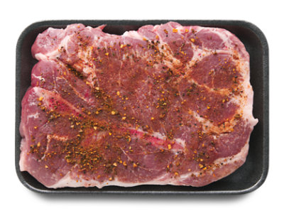 Pork Shoulder Steak Bone In Grillmaster Seasoning - 1.00 Lb - Image 1