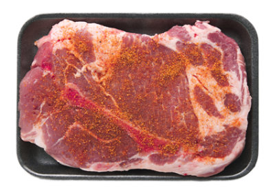 Pork Shoulder Steak Bone In Richards Bbq Seasoning - LB - Image 1