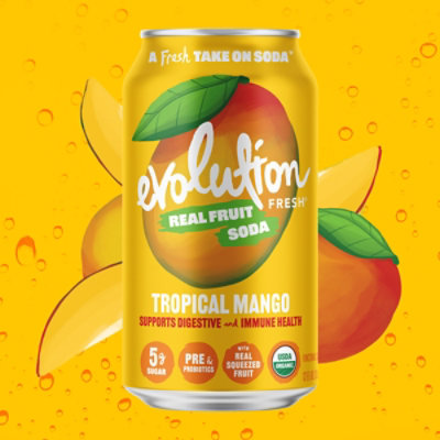 Evolution Fresh Organic Tropical Mango Soda - 12 Oz - Image 2