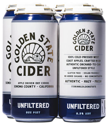 Golden State Cider Unfiltered In Cans - 4-16 Fl. Oz. - Image 1