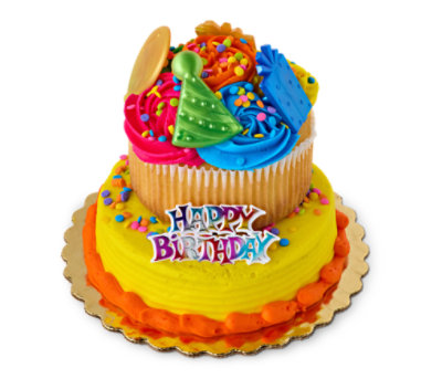 Cake 5 Inch With Mega Buttercream Cupcake - EA - Image 1