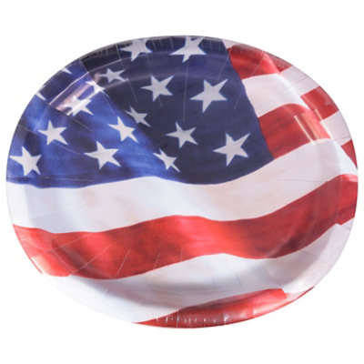 Signature Select Waving Flag Oval Platter - 8 Count - Image 3